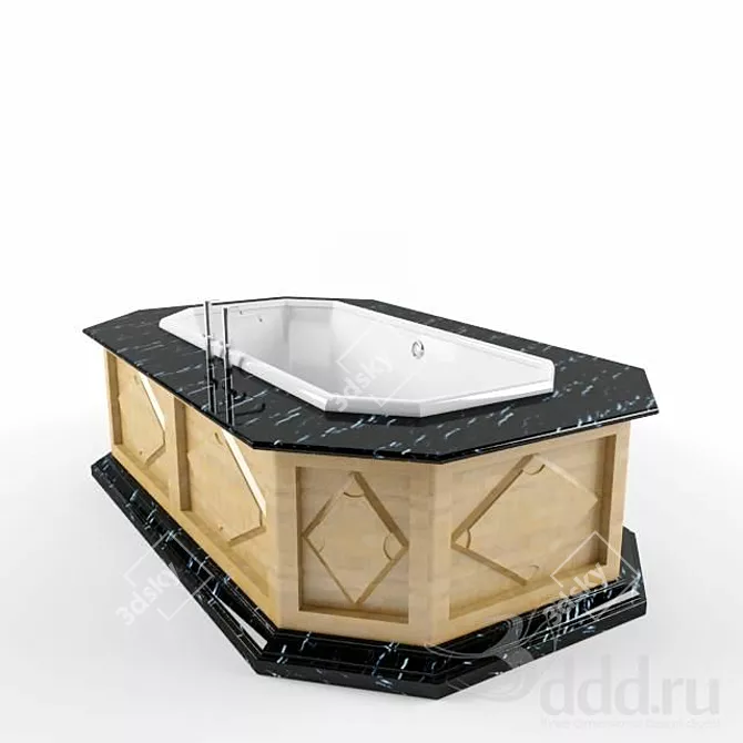 Luxury Soaking Tub 3D model image 1