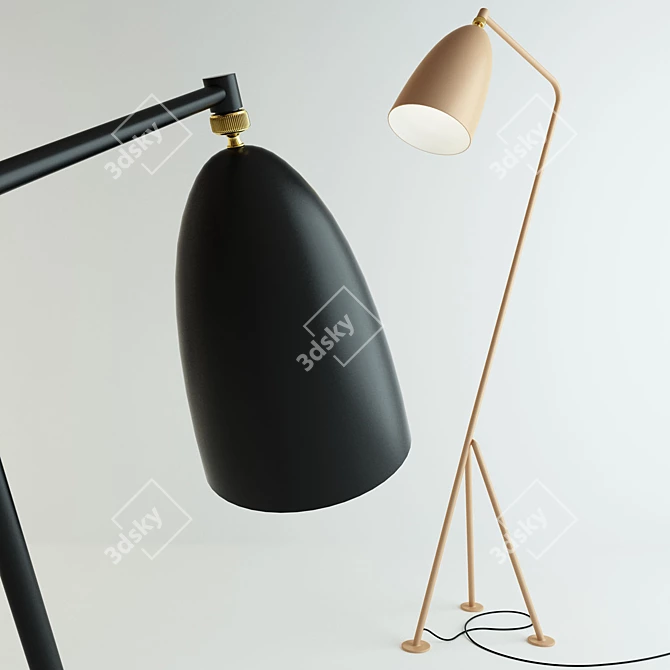 Gubi Grasshopper Floor Lamp 3D model image 1