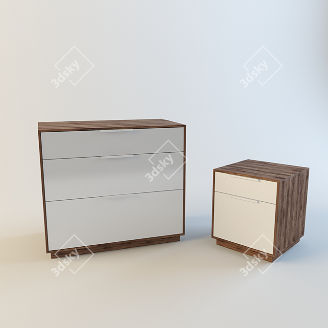 Modern and Compact Ikea Nivoll Furniture 3D model image 1