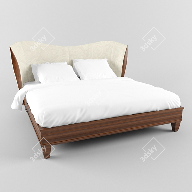 Selva Double Bed, art. 2056 3D model image 1