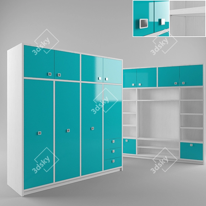 Versatile Wardrobe Shelf 3D model image 1