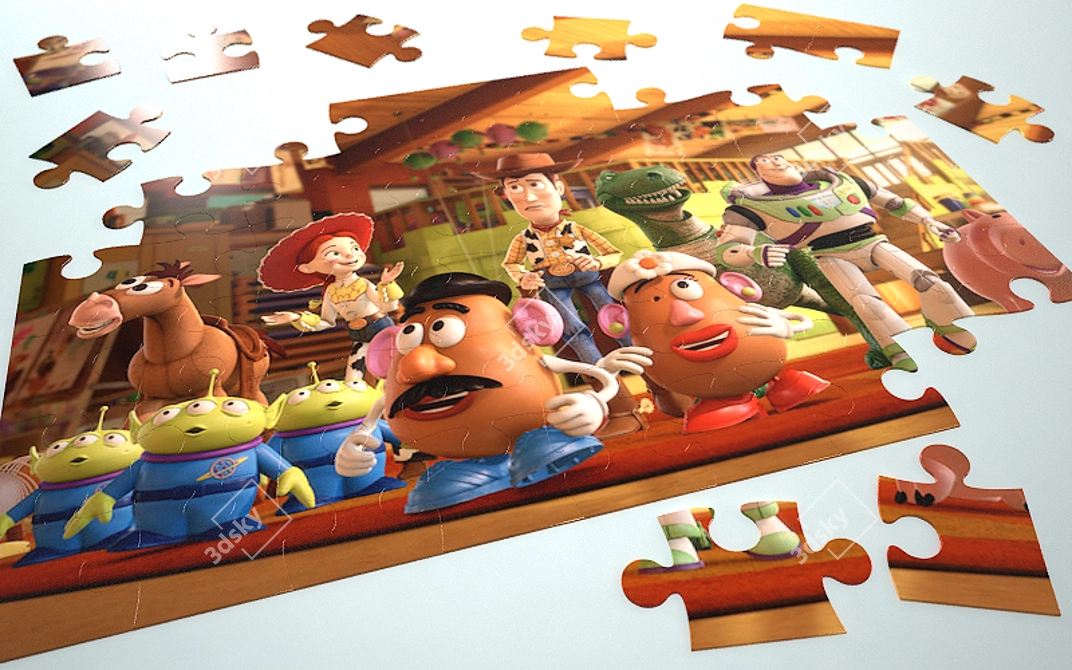 Interactive Kids Puzzles: Endless Fun! 3D model image 1