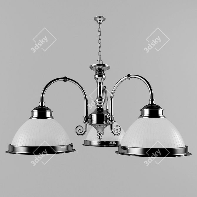 Vintage Style Pendant Fixture 3D model image 1