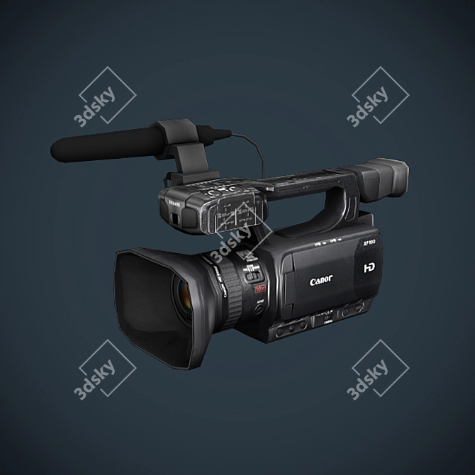 Canon XF100: Low Poly Video Cam 3D model image 1