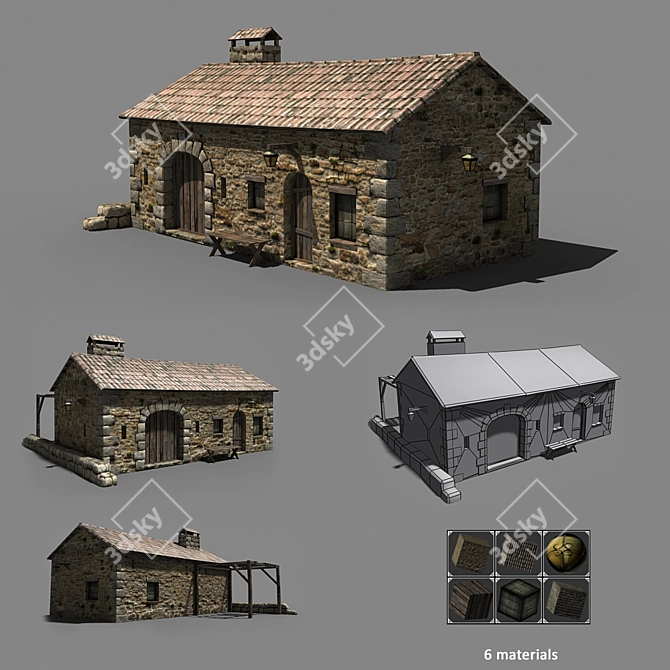 Artisan Italian Villa: 3D Low Poly Model 3D model image 1