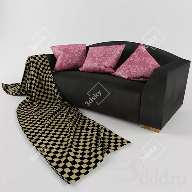 Cozy Comfort Sofa 3D model image 1