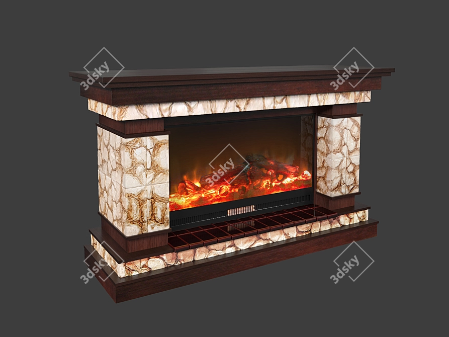 Lord S86 Electric Fireplace 3D model image 1