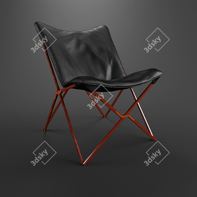 Zuo Modern Draper Faux Leather Lounge Chair 3D model image 1