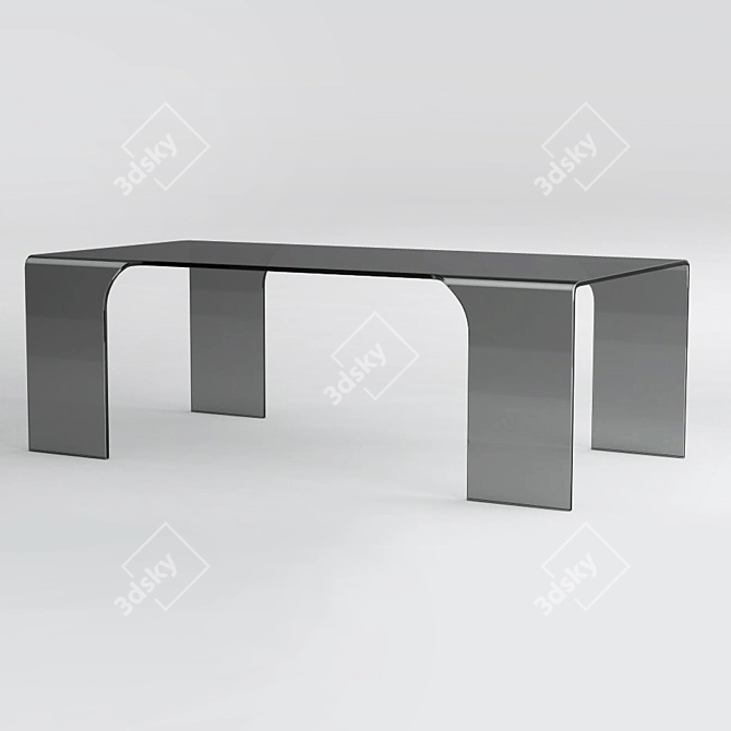 Sleek Glass Coffee Table 3D model image 1