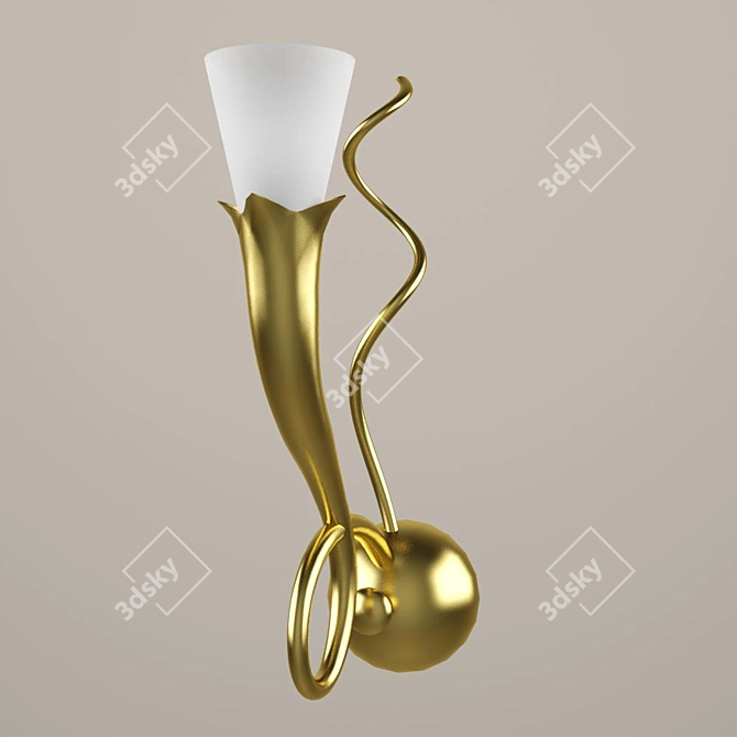 Possoni Fuori dal Tempo Gold Wall Sconce 3D model image 1