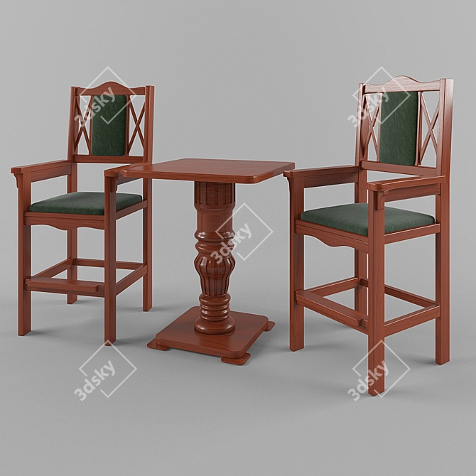 Billiard Room Furniture Set 3D model image 1