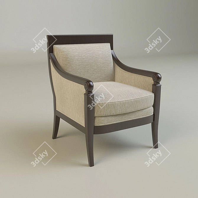 Baker Restauration Chair: Milling Road Collection 3D model image 1