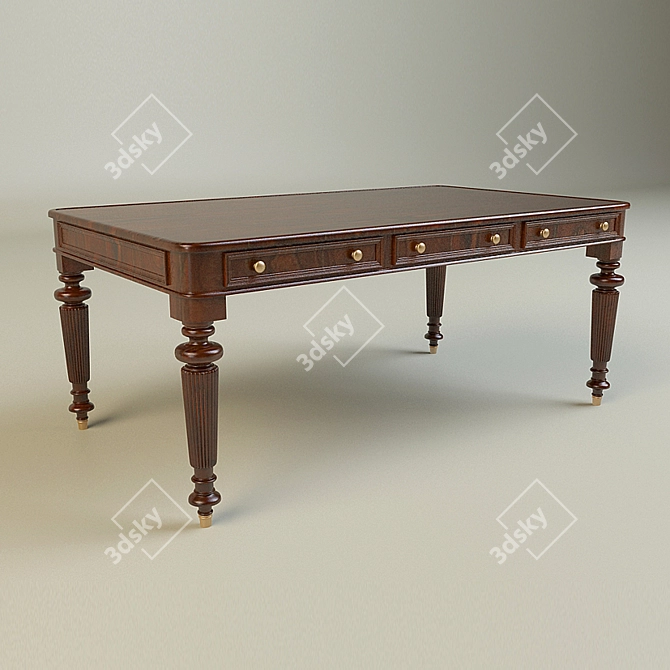 Elegant RegencyDesk by Baker 3D model image 1