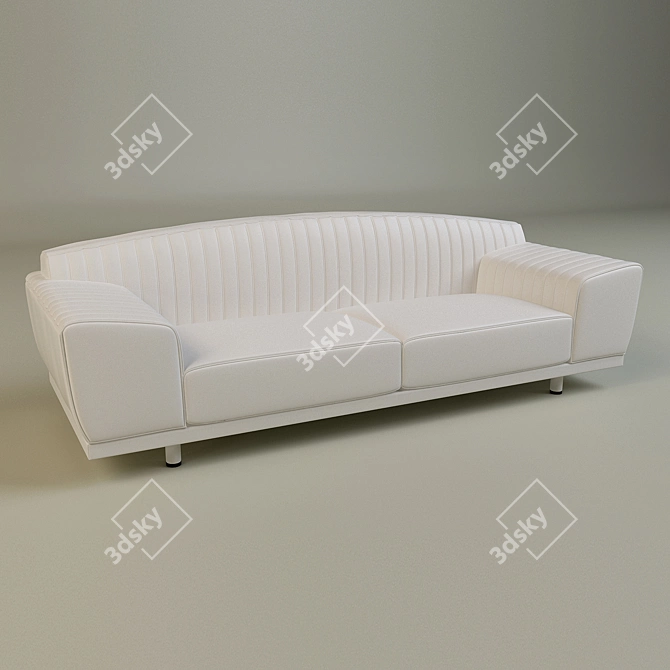 Giorgetti Kendal 61100: Italian-made Divan with Open-Back Design 3D model image 1