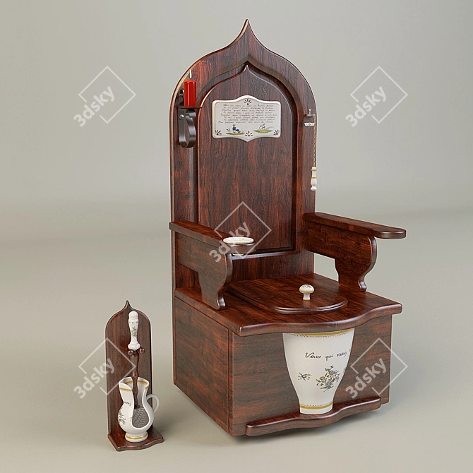 Herbeau Dagobert 5502: Elegant French Toilet 3D model image 1