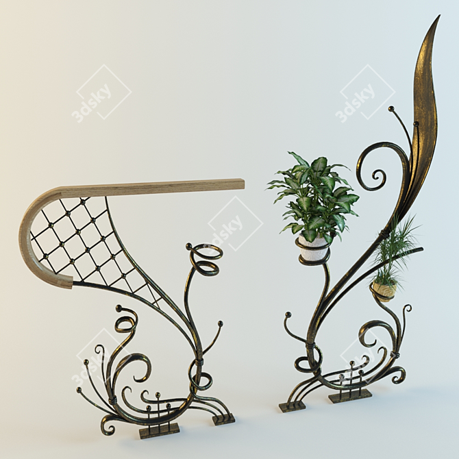 Versatile Forge Stand & Fence 3D model image 1