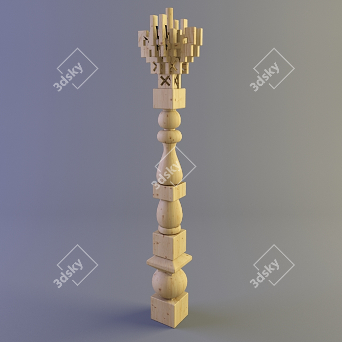 Russian Style Column: Elegant and Timeless 3D model image 1