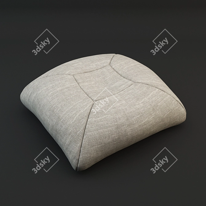 Cozy Knit Pouf: Perfect Textured Seating 3D model image 1