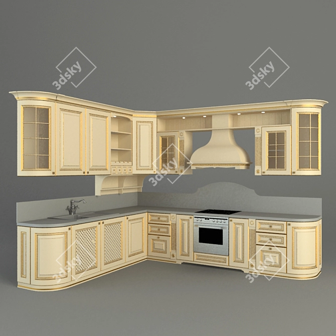 Verona Lady Kitchen 3D model image 1