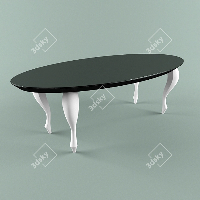 Sophisticated Noir Pascal Table 3D model image 1