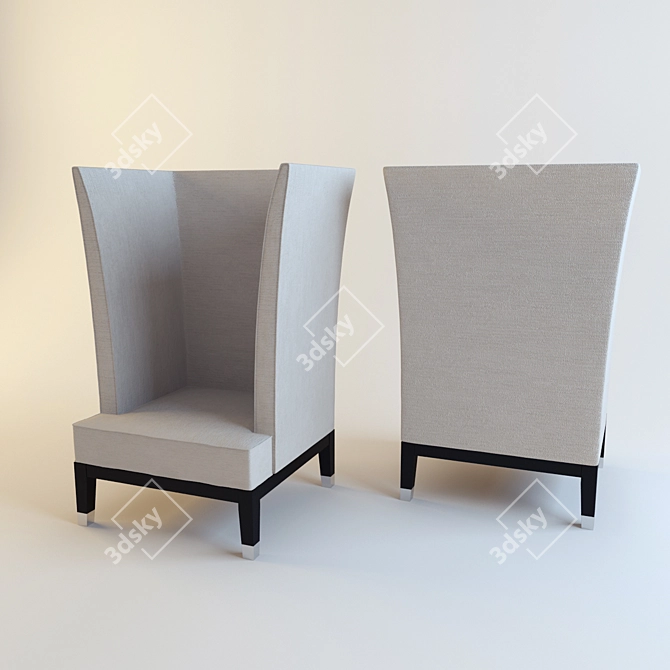 Elevate Your Comfort: High Back Chair 3D model image 1