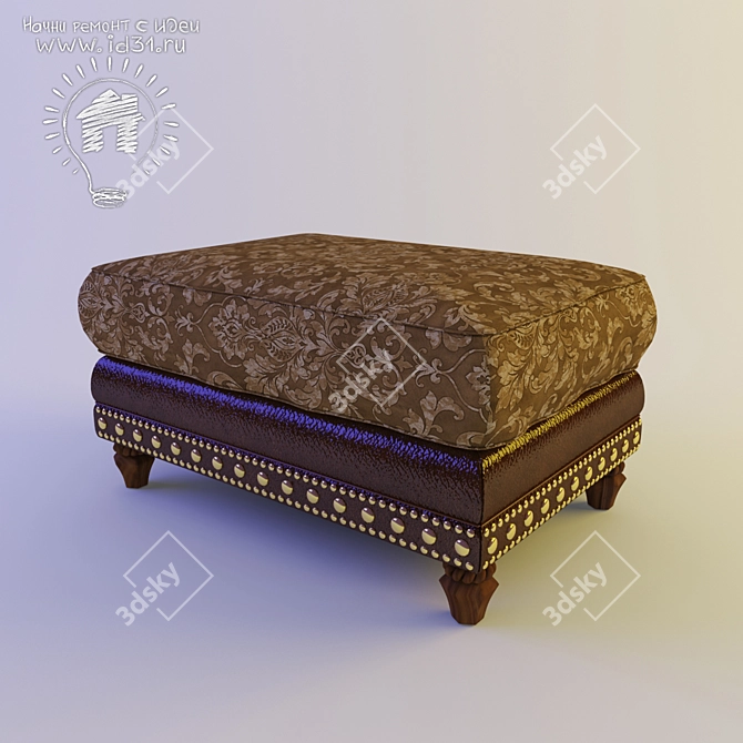 Classic Ottoman 3D model image 1