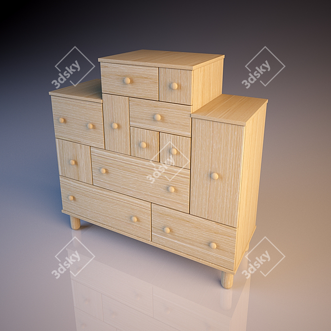 Versatile IKEA PS 2012 Storage 3D model image 1