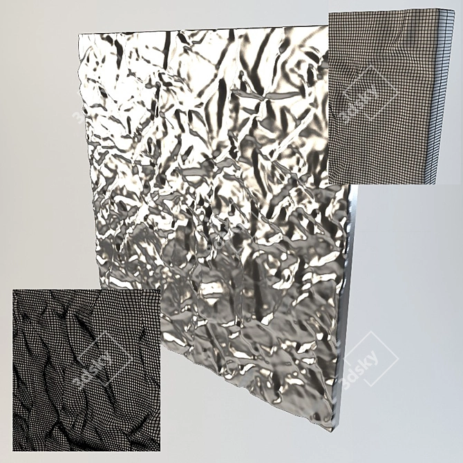 3D Panel Riscle: Innovative Wall Covering 3D model image 1
