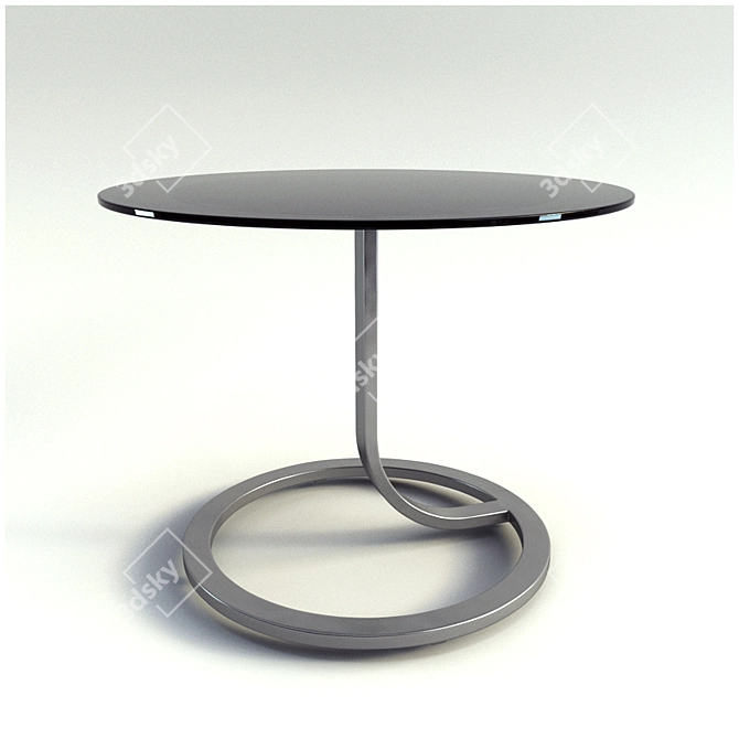 Elegant Round Table by Natuzzi 3D model image 1