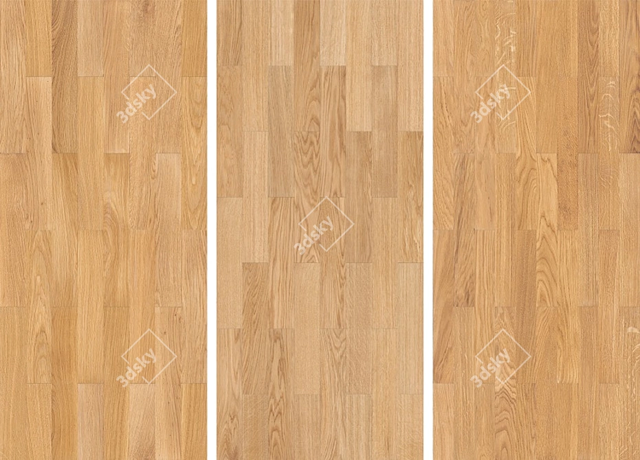 Versatile Oak Parquet: 3 Textures 3D model image 1