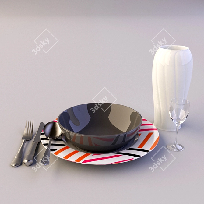 Essential Kitchen Cookware Set 3D model image 1