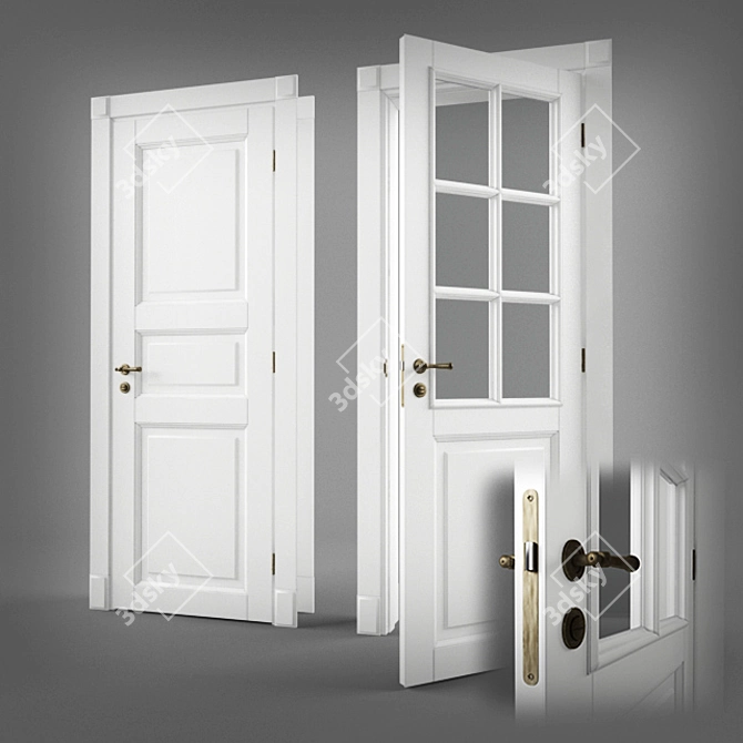 Classic Style Quality Doors 3D model image 1