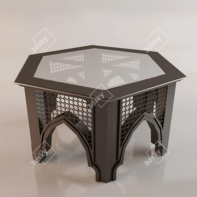 Exquisite Moroccan-Inspired Table 3D model image 1
