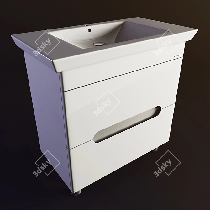 Rodos Boston 85 - Stylish Turkish Bathroom Vanity 3D model image 1