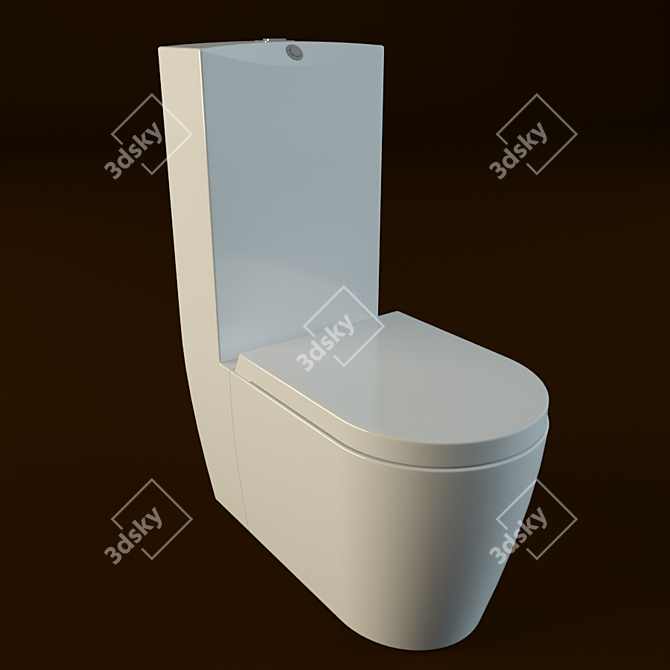 Realistic-sized, High-Quality Toilet Bowl 3D model image 1