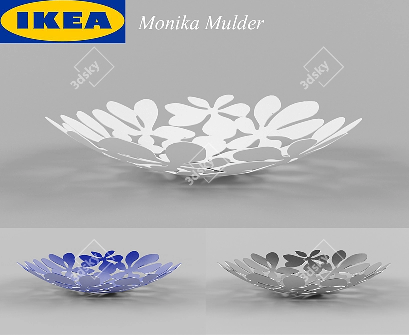  Swedish Design: Ikea Stockholm Bowl 3D model image 1