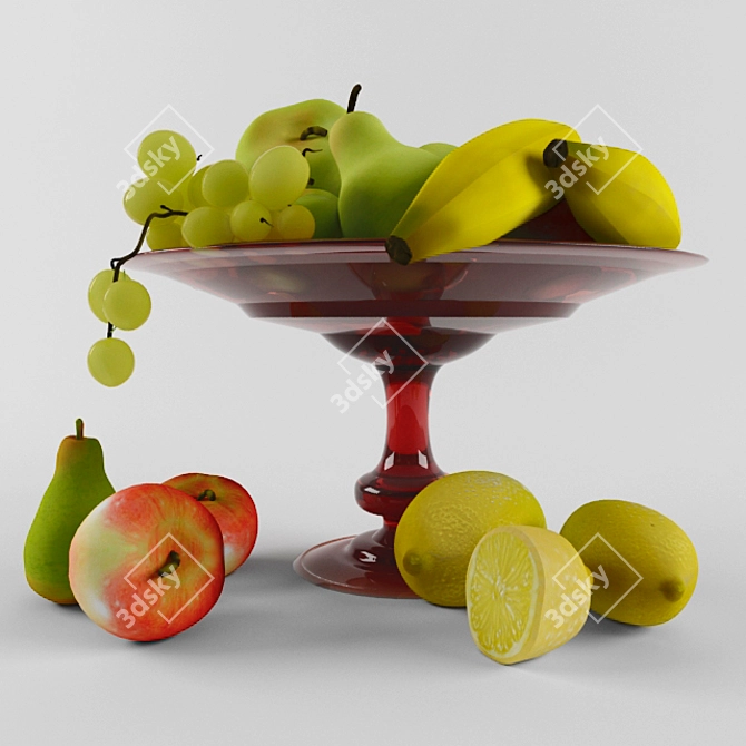 Fruit Medley Bowl 3D model image 1