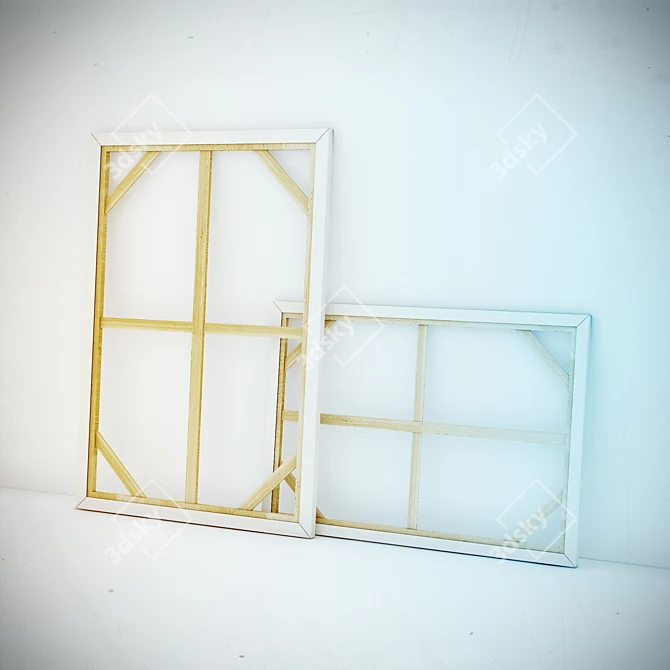 Premium Canvas Stretcher | Art Frame 3D model image 1