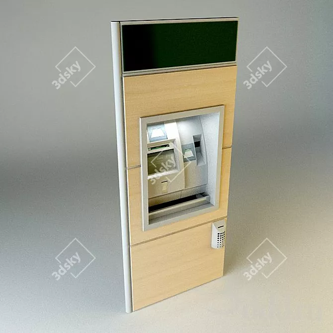 Wall-Mounted ATM Bank 3D model image 1