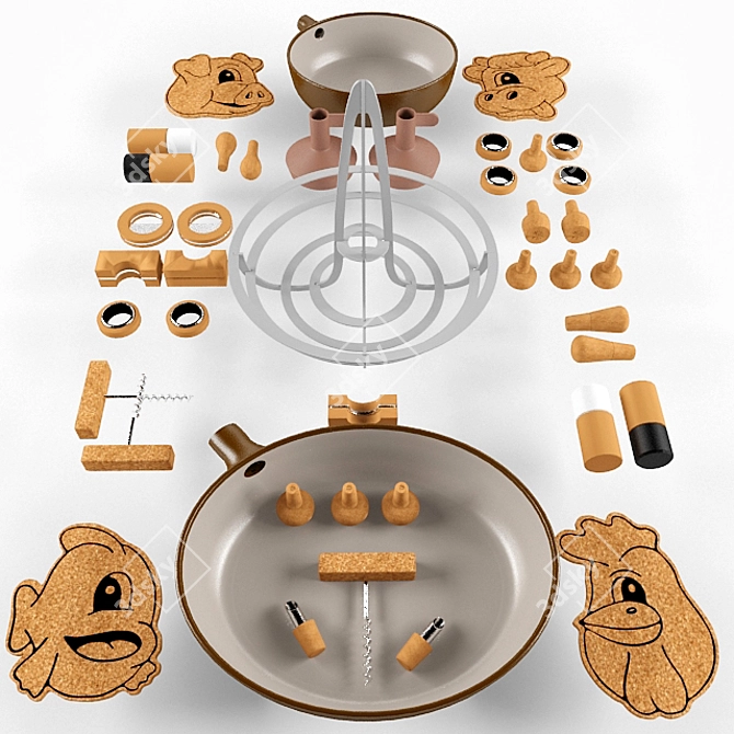 Sleek Minimalist Danish Design 3D model image 1