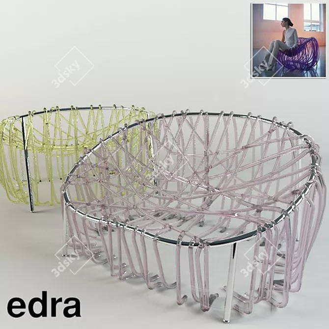 Edra Anemone Chair: The Perfect Blend of Comfort and Style 3D model image 1