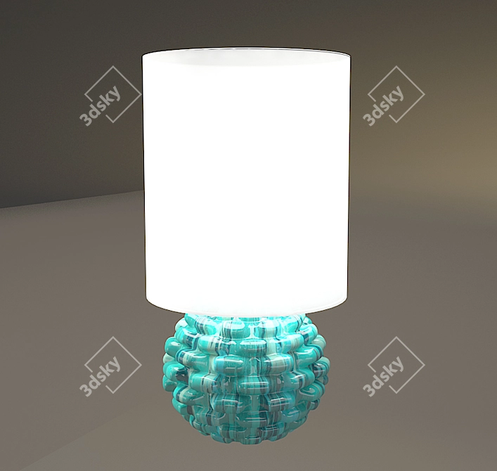 Unique Base Table Lamp 3D model image 1