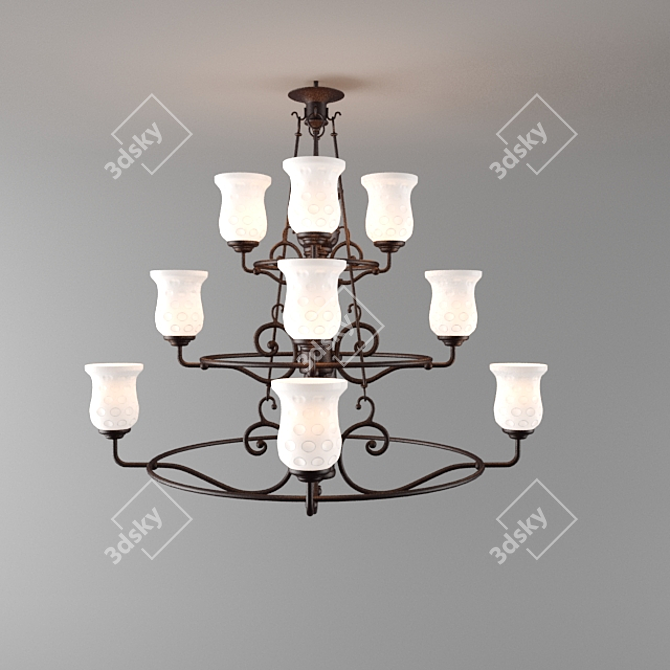 Italian Inspired Luce Gela Chandelier 3D model image 1