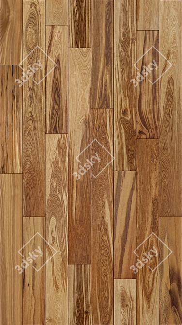 Nagoja Royal Oak NG 11: Solid Oak Flooring 3D model image 1