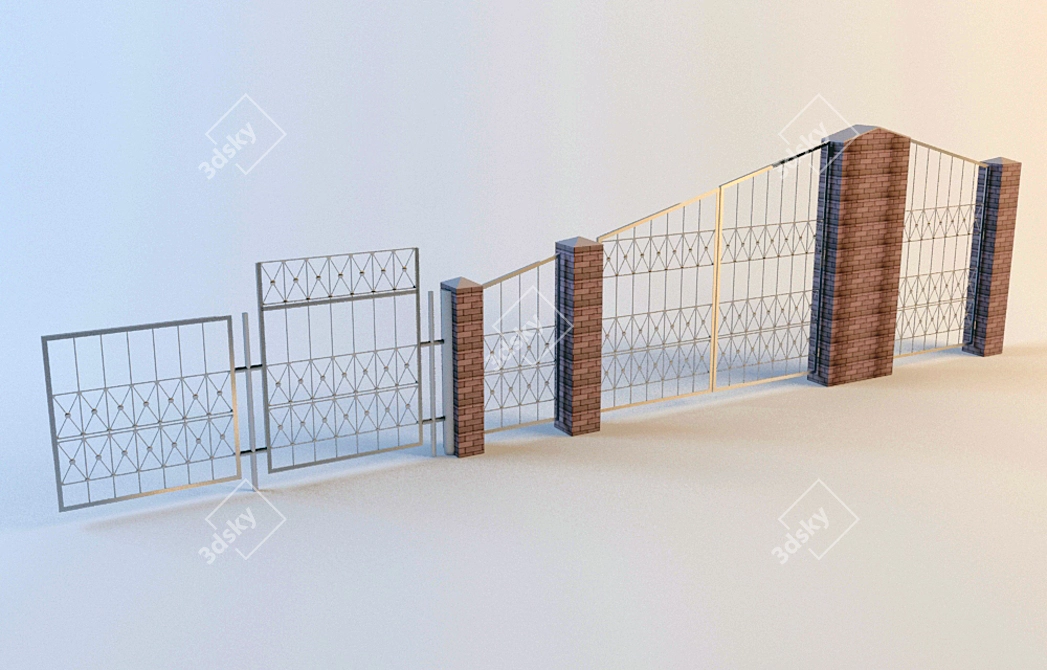 Photo-accurate Modeled Gate 3D model image 1