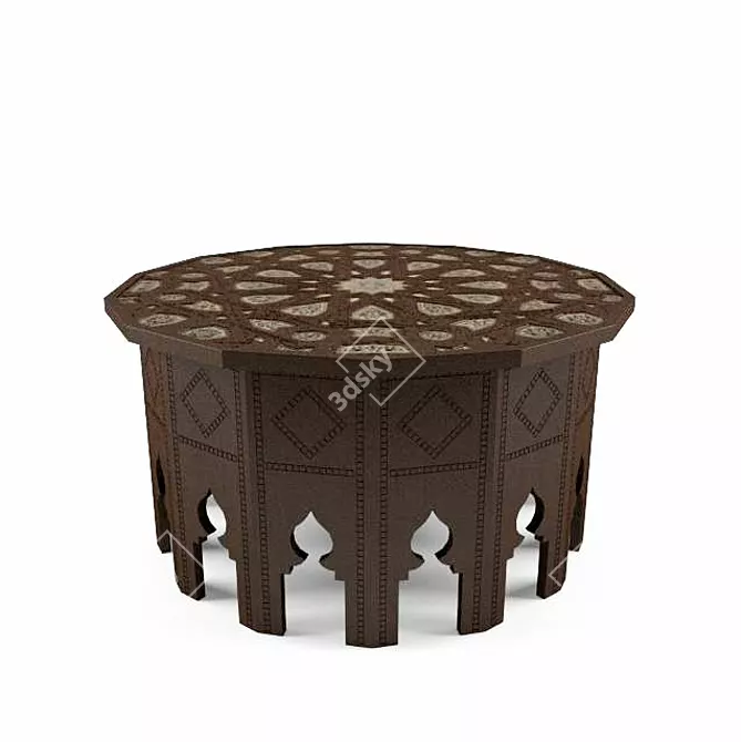 Moroccan Style Coffee Table 3D model image 1