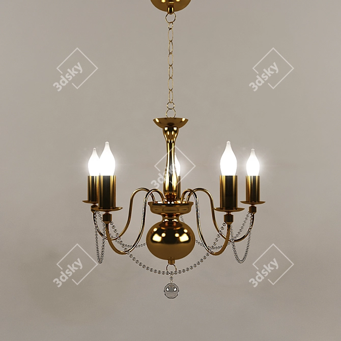 Elegant Crystal Chandelier 3D model image 1