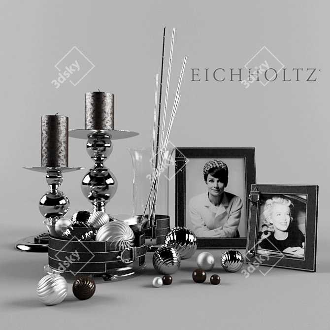 Elegant EICHHOLTZ Decor Set 3D model image 1