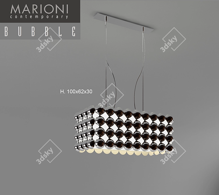 Height 100cm, 62x30cm. 
Marioni Bubble Sculpture 3D model image 1