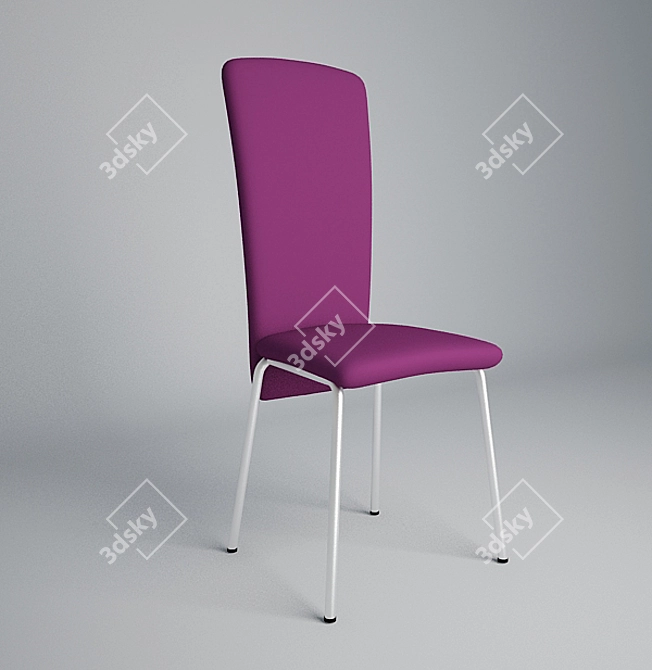 Elegant High-Back Chair: B430 PUR 3D model image 1